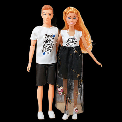 30cm Couple Barbies Doll Boyfriend Girlfriend Ken Doll Full Set 1/6 11.5 inch Girl Boy Doll Toys With Clothes Children Gift view