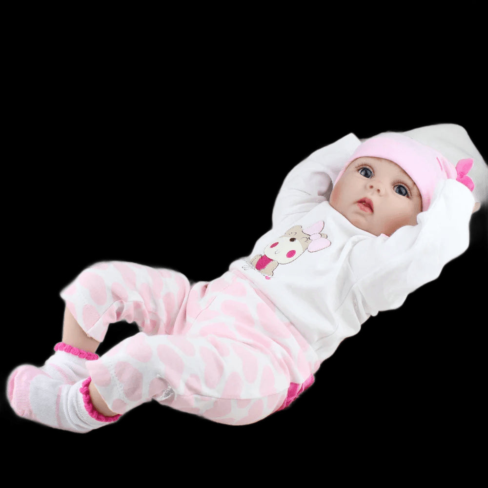 45/55cm Realistic Reborn Doll Handmade Soft Cloth Body Baby Dolls Bebe Reborn Newborm Girl With Pacifier view