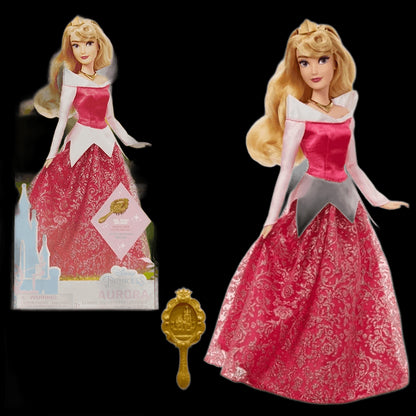 Disney Store Original Princess Rapunzel Ariel Elsa Anna Aurora Cinderella Belle Classic Dolls Toys For Children Christmas Gift view