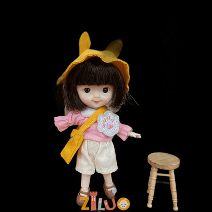 1/12 Bjd Doll Ob11 12cm Mini Dolls Princess Dress Up Cute Doll 20 Movable Joints Dolls for Girls Kids Munecas Toys Gifts Bjd Toy view