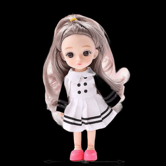 1/12 Scale 16cm BJD Doll with Clothes and Shoes DIY Movable 13 Joints Fashion Princess Figure Happy Girl Gift Child Toys view