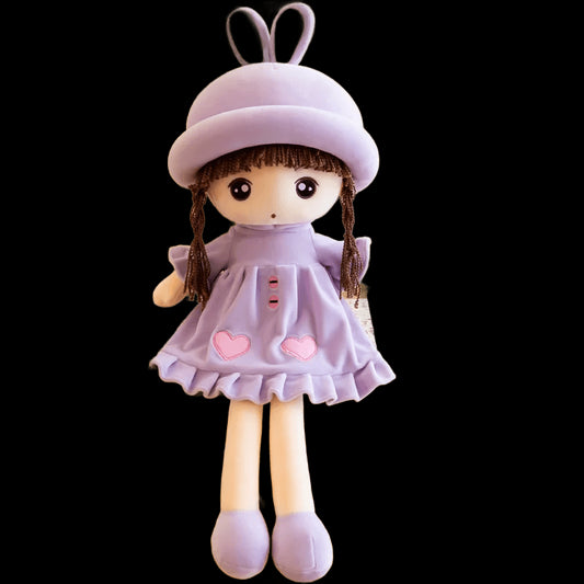 Kawaii Girl Plush Toy Cute Delicate Plush Home Decor Stuffed Pp Cotton Doll Girl Birthday or Christmas Gift view