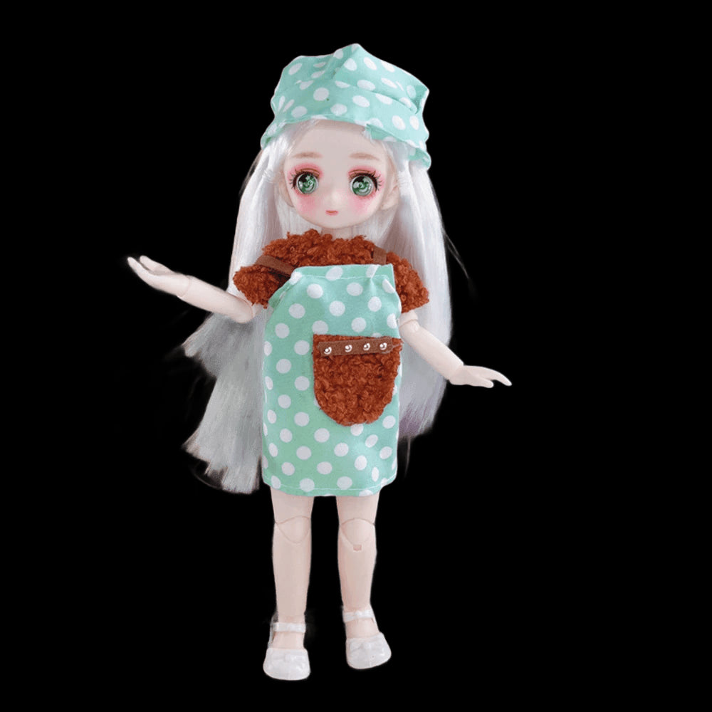 Dress Up 23cm BJD Doll with Clothes Simulated Eyes Hinge Doll Cute Removable Joints Removable Joints Doll Birthday Gift view