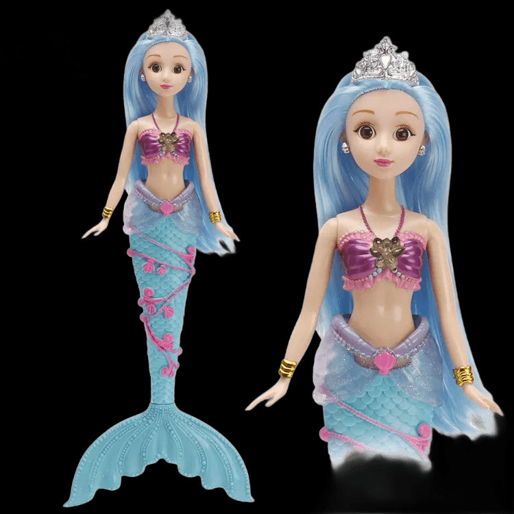 36cm New 3D Eye Mermaid Princess Doll Glowing Lights Music Mermaid Princess Toy Girl Birthday Gift view