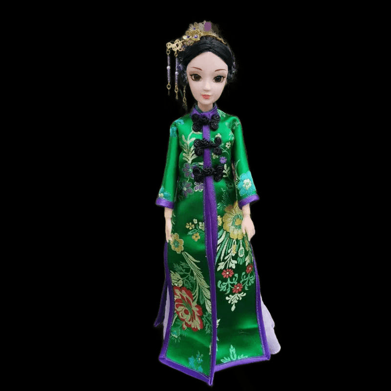 30cm Chinese Doll with Ancient Traditional Clothes Headdress Qing Dynasty Empress Princess Doll TV Character Dolls Toys for Girl view