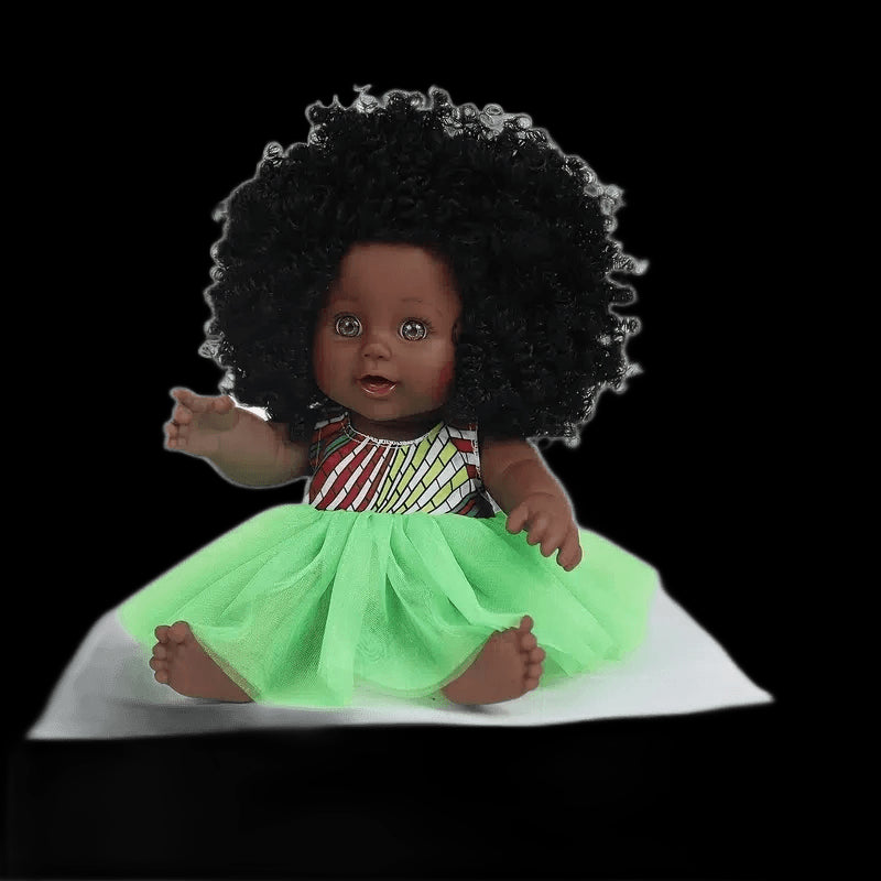 Fashion 2023 doll handmade African wax print costume design black vinyl doll children black doll view