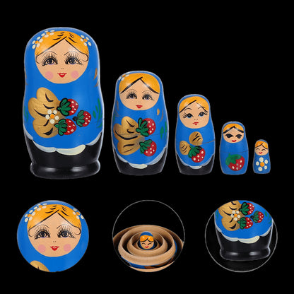 Dolls Nesting Russian Matryoshka Christmas Doll Wooden Stacking Babushkaeducational Penguins Animal Dol S Tree Kids view