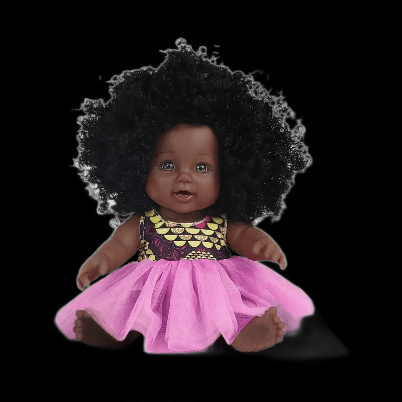 Fashion 2023 doll handmade African wax print costume design black vinyl doll children black doll view