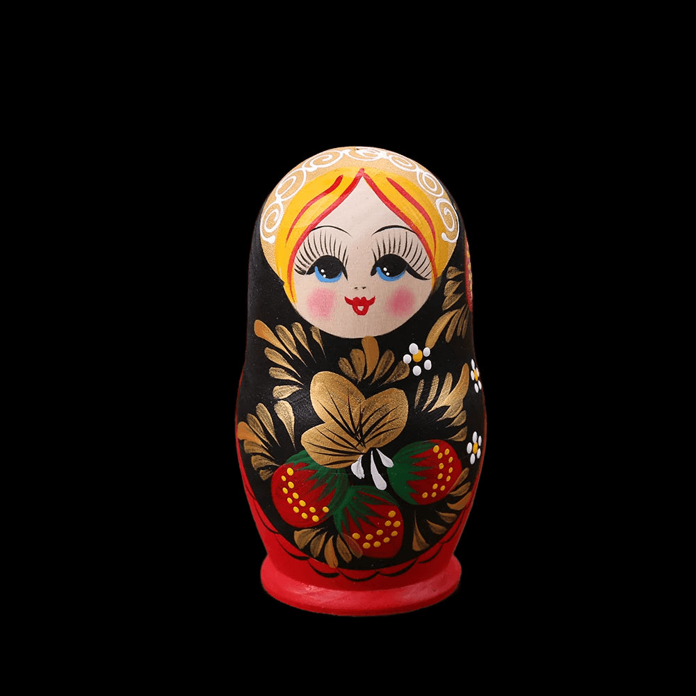 5/10 Layers Casual Russian Dolls Handmade Painted Wooden Matryoshka Babushka Dolls Cartoon Girl Handicraft Decor view