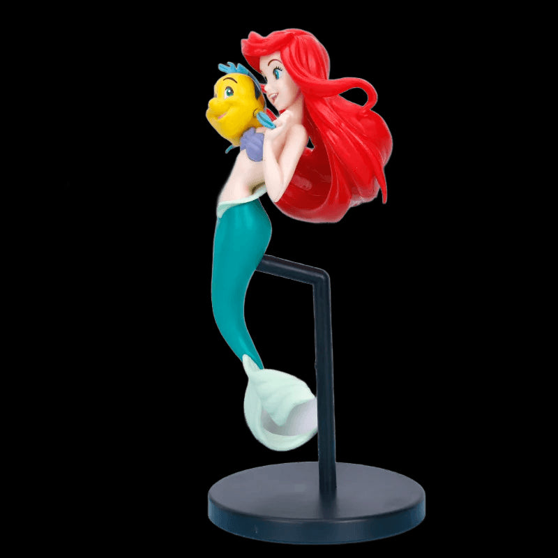 22cm Anime Disney Princess  Mermaid Ariel PVC Action Figures Model Car Cake Decorations Dolls Toys Kids Gifts view