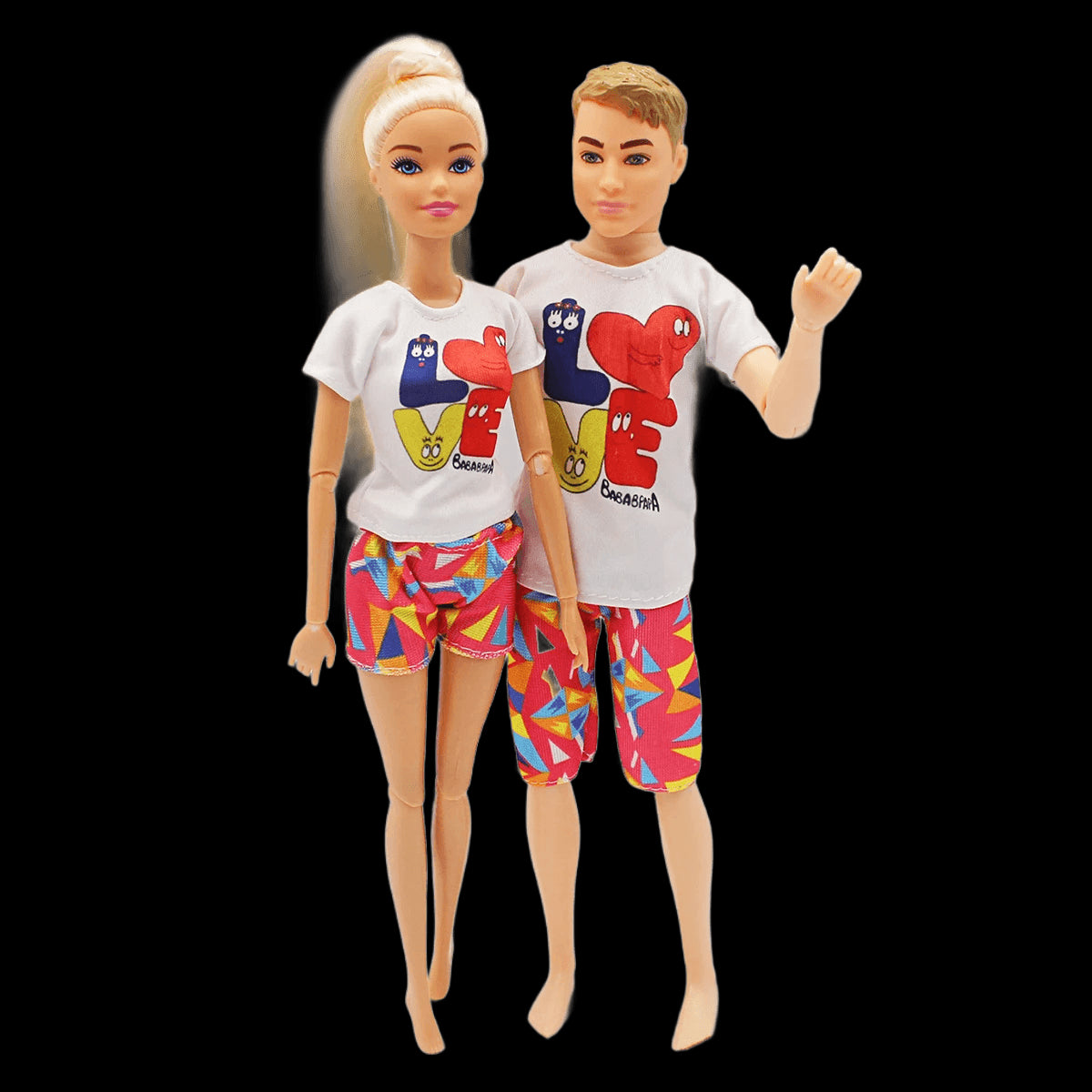 30cm Couple Doll Girlfriend & Boyfriend Ken Doll 1/6 Doll with Wheat Complexion Body Couple Outfit Parents Cosplay Toys Gifts view