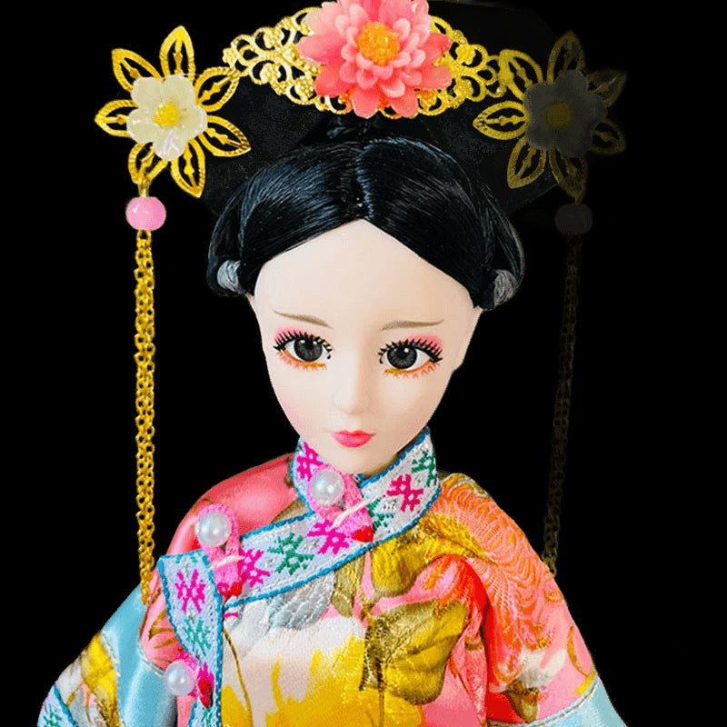 1/6 BJD Chinese Doll Ancient Traditional Clothes Headdress Qing Dynasty Empress Princess Doll Chinese Drama Dolls Toys for Girls view