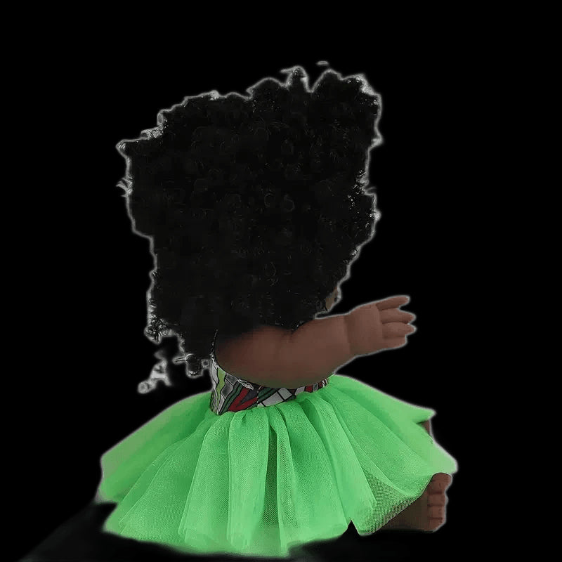 Fashion 2023 doll handmade African wax print costume design black vinyl doll children black doll view