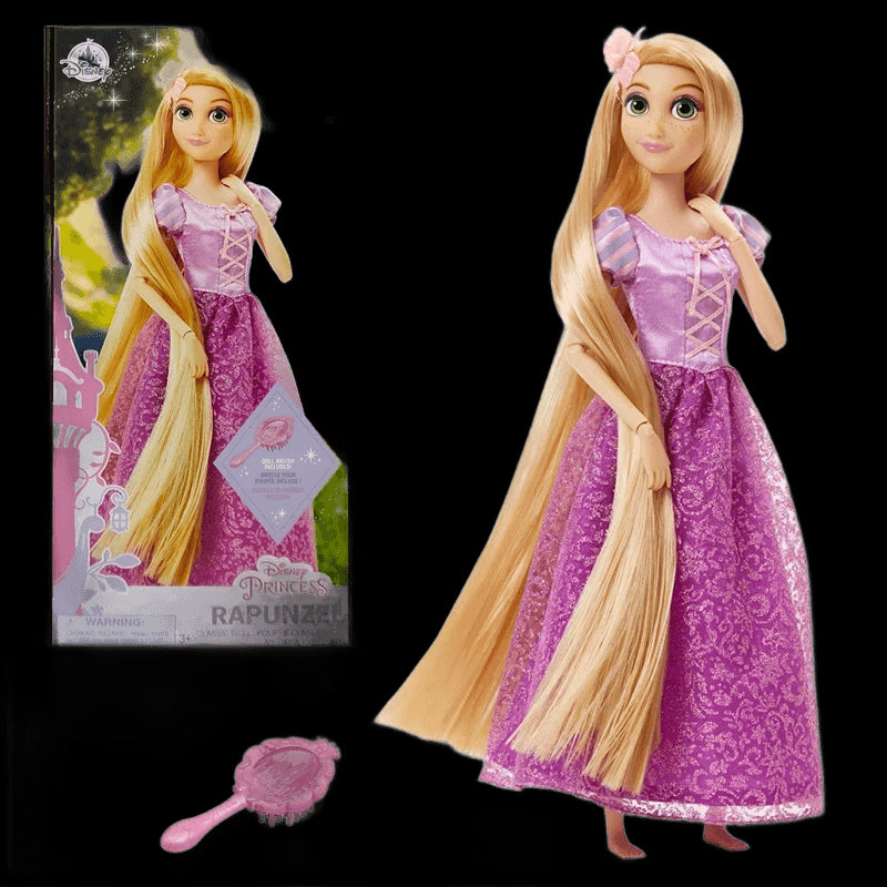 Disney Store Original Princess Rapunzel Ariel Elsa Anna Aurora Cinderella Belle Classic Dolls Toys For Children Christmas Gift view