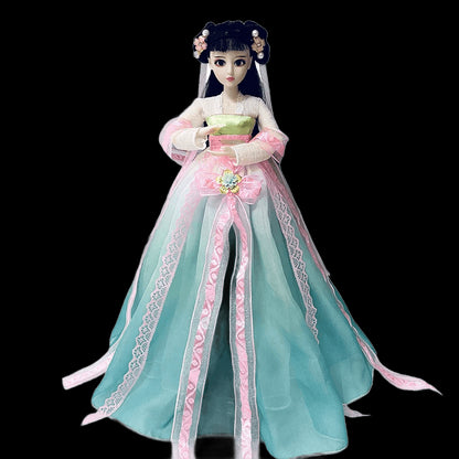 Chinese Traditional Hanfu Doll Princess Ancient Chinese Drama Figure 1/6 BJD Doll Headwear Accessories Ball Jointed Toy for Girl view