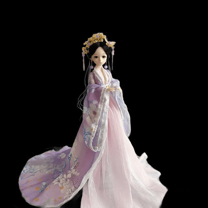 New 30cm Bjd Doll Full Set 1/6 Chinese Style Ancient Costume Hanfu Princess Birthday Gift Diy Girl Dress Up Toys view