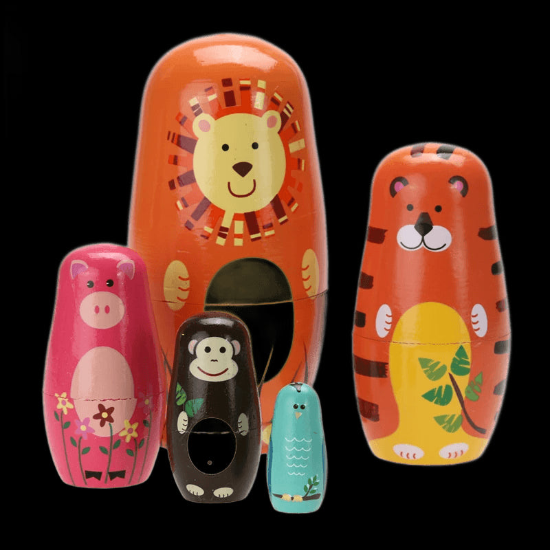 26 Styles 5/10pcs/Set Cute Wood Russian Nesting Babushka Matryoshka Doll Hand Paint Toys Craft Toys Home Decoration Kids Gifts view