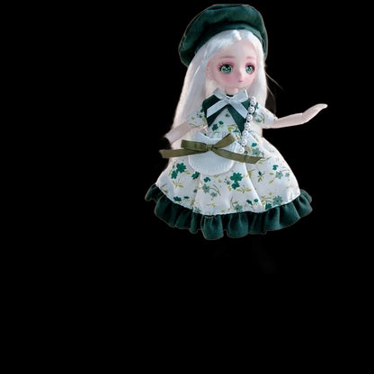 23cm BJD Doll and Clothing 3D Simulation Eyes Comics Face Multiple Movable Joint Hinge Doll Girl DIY Dress Up Toy Birthday Gift view