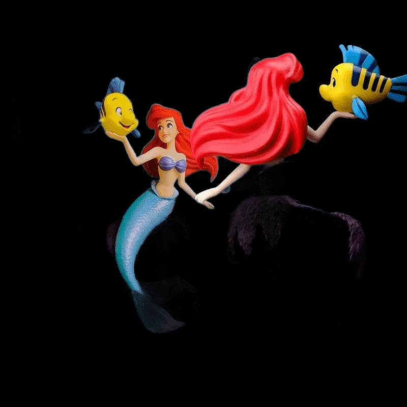 Disney Anime 19cm Little Mermaid Ariel Action Figure Toys Ariel The Princess Collection Room Car Cake Decoration Gift for Kids view