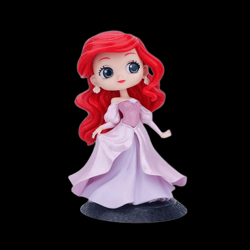 Disney Princess Big Eyes Jasmine Mulan Ariel Arale Belle Snow White Elsa Anna Cinderella Sofia Rapunzel Q posket PVC Figure Toy view