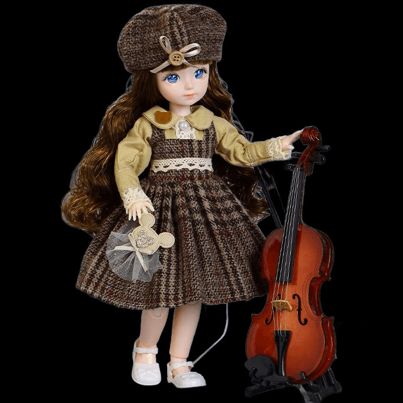 BJD Doll and Clothes Multiple Removable Joints 30cm 1/6 3D Eyes Doll Girl  Dress Up Birthday Gift Toy view