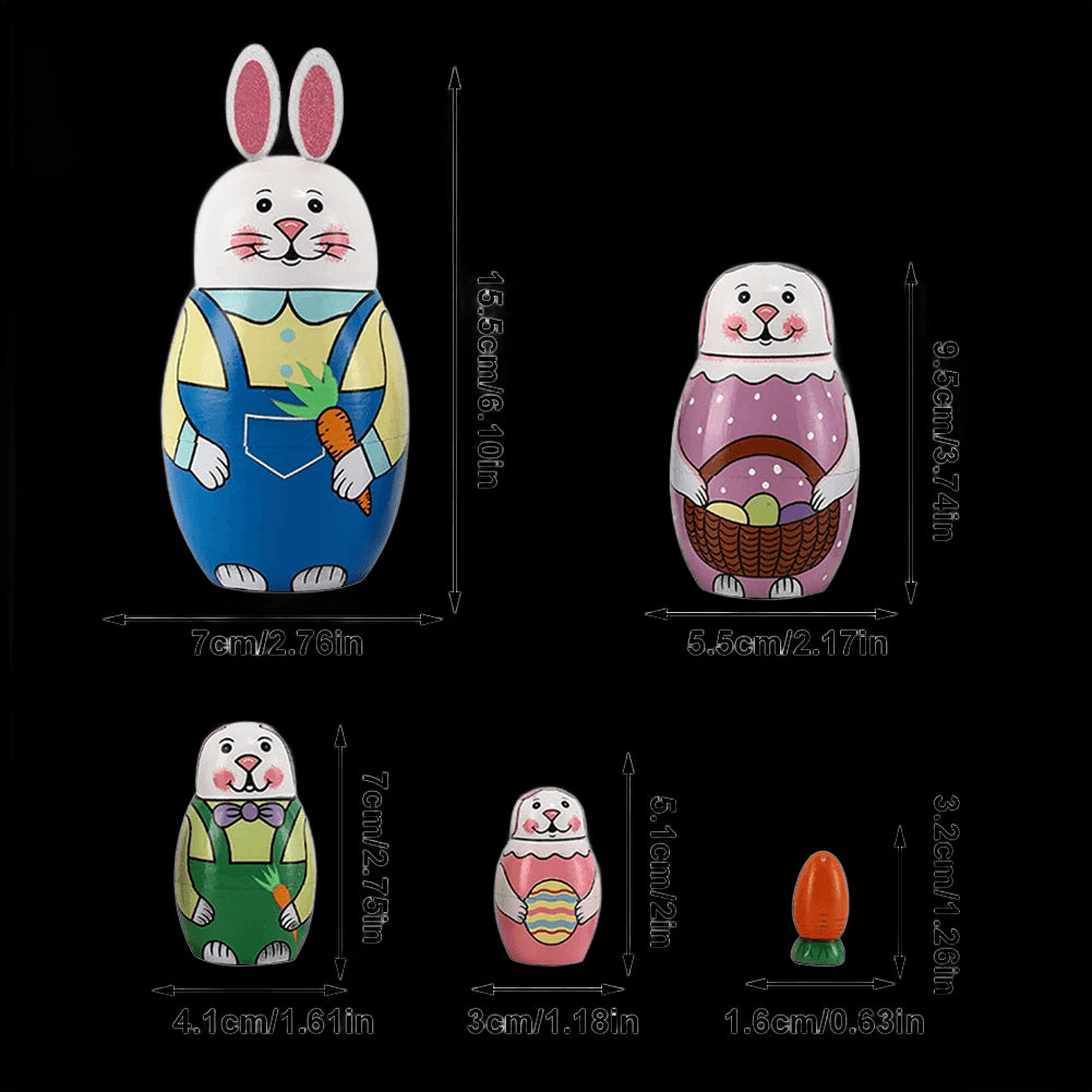 Animal Matryoshka Dolls Wooden Russian Montessori Nesting Dolls Stacking Nesting Dolls Brithday Gift for Kids view