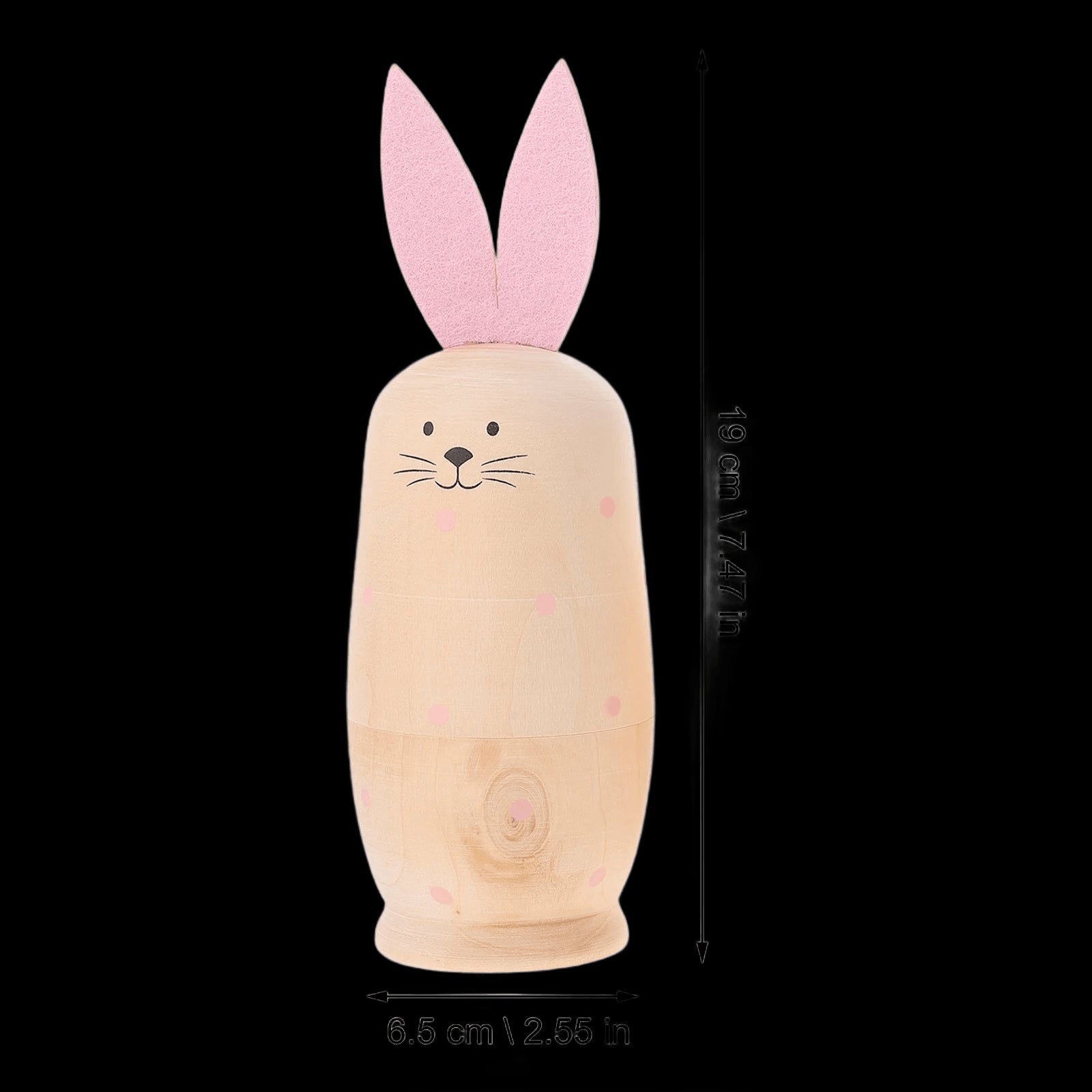 Rabbit Nesting Toys for Rabbits Wooden Matryoshkas Creative Birthday Present Russian Dolls Child Easter Playthings view