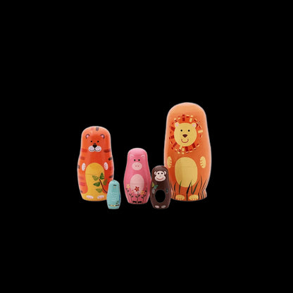 5/10-Layers Houten Russian Nesting Doll Matryoshka Poppen Voor Kinderen Brithday Geschenken Decor Poupée De Nidification Russ view