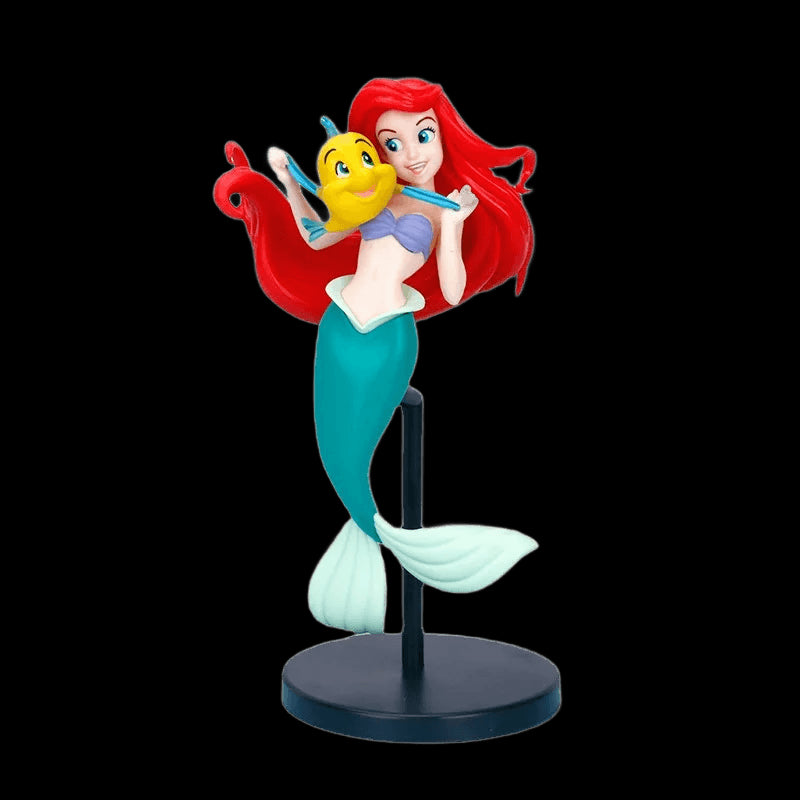 22cm Anime Disney Princess  Mermaid Ariel PVC Action Figures Model Car Cake Decorations Dolls Toys Kids Gifts view