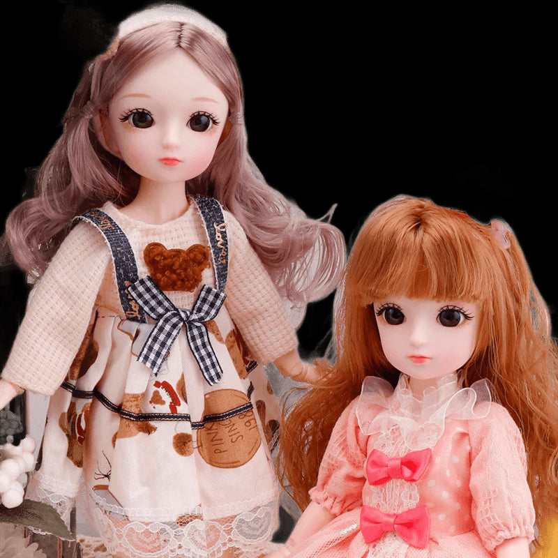 1/6 bjd Dolls for Girls Hinged Doll 30 cm with Clothes Blonde Brown Eyed Articulated  Toys for Children Spherical Joint Playsets view