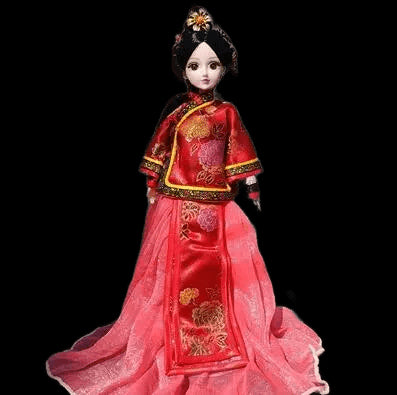 Chinese Style Ancient Clothes Dress Up 30cm Simulation Doll Handmade Movable Joints Tradition Hanfu Fairy Concubine Toys ZH169 view