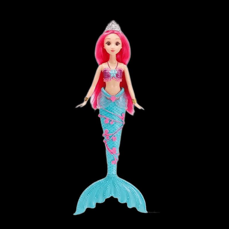 36cm New 3D Eye Mermaid Princess Doll Glowing Lights Music Mermaid Princess Toy Girl Birthday Gift view