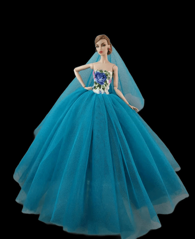 Special offer the original for barbie doll clothes wedding dress  Multilayer mermaid dress princess dress cake skirt view