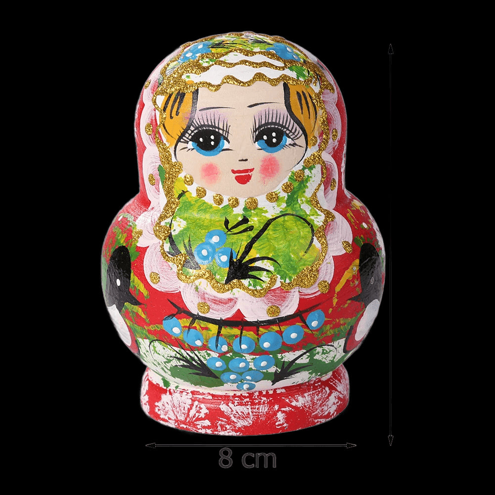 Wooden Matryoshka Dolls 10-Layers Handmade Bird Painted Nesting Dolls Kids Toys view