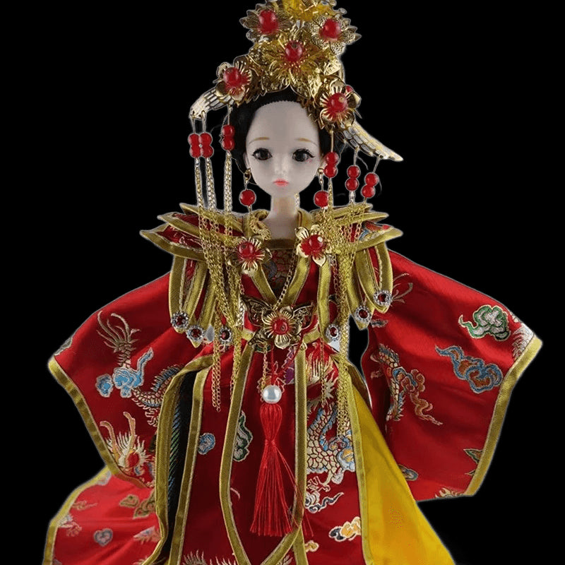 1/6 BJD Chinese Doll Ancient Traditional Clothes Headdress Qing Dynasty Empress Princess Doll Chinese Drama Dolls Toys for Girls view