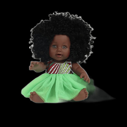 Fashion 2023 doll handmade African wax print costume design black vinyl doll children black doll view