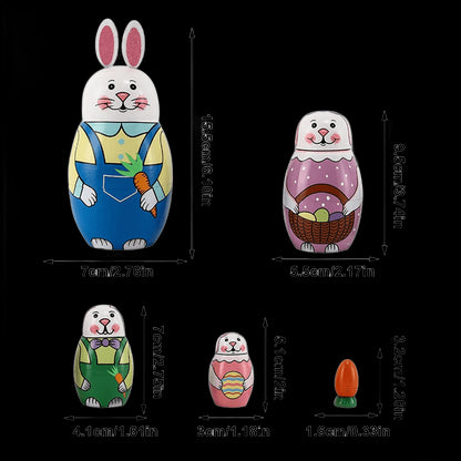 Animal Matryoshka Dolls Wooden Russian Montessori Nesting Dolls Russian Matryoshka Crafts Brithday Gift for Kids view