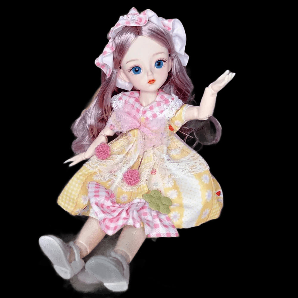 BJD Dolls and Clothes with Multiple Movable Joints 30cm 1/6 3D Simulated Eye Hinge Doll Girl's DIY Dress Up Birthday Gift Toy view