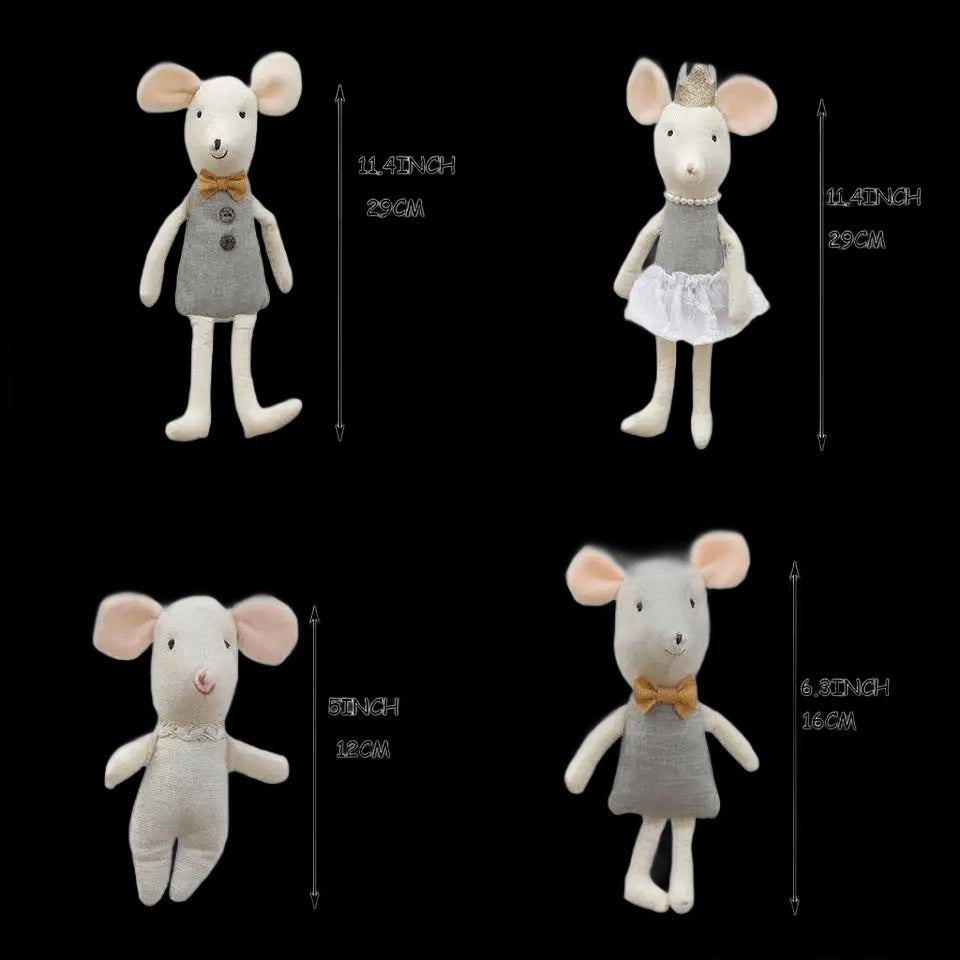 The Mouse Family kawaii plush Little Mouse Plush dolls Stuffed Animal Cartoon Kids Toys for Girls Baby Christmas Gift view