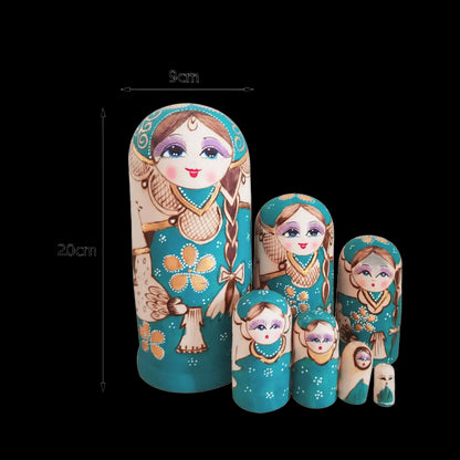 7 Pieces Nesting Doll Matryoshka Dolls for Birthday Gift Office Decoration view