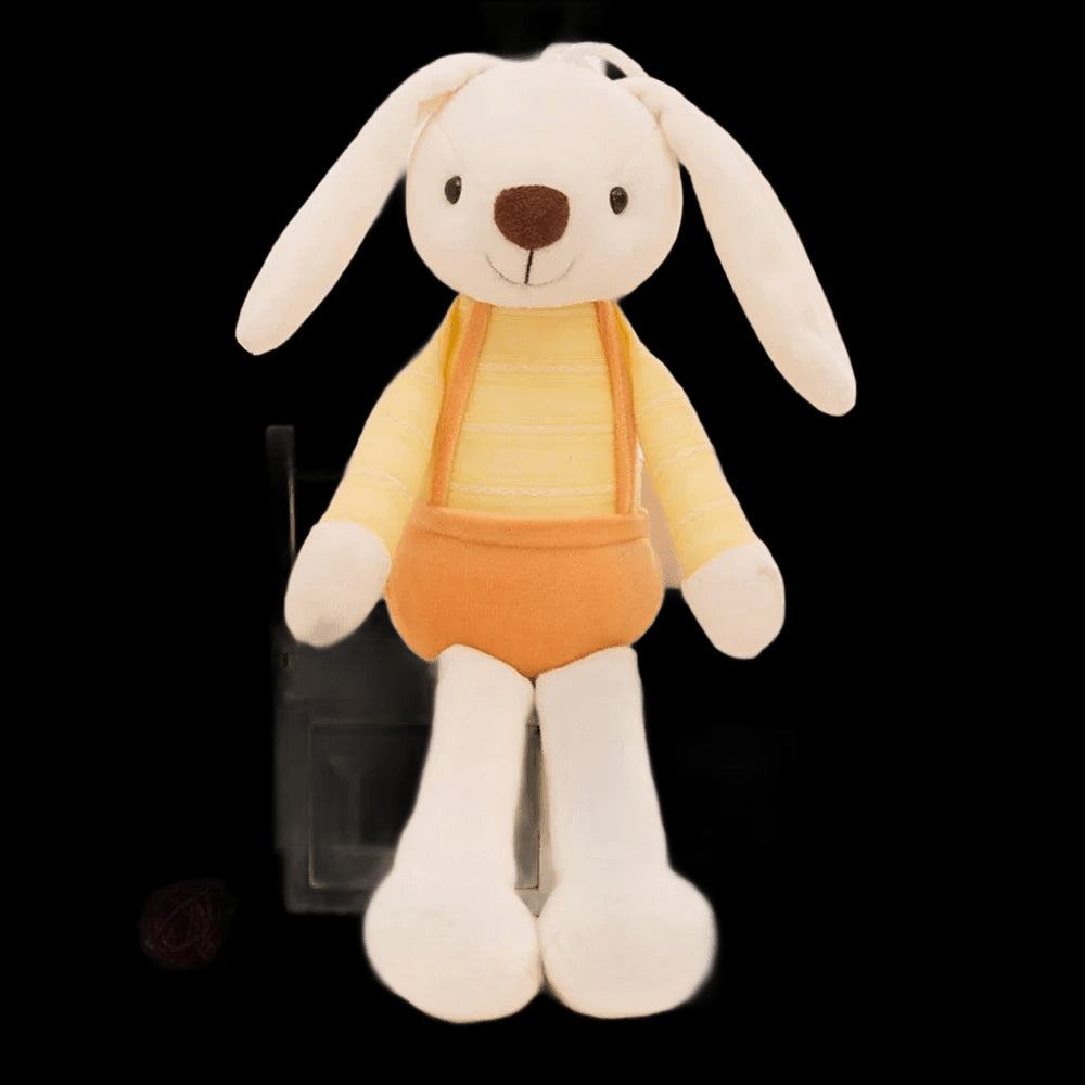 40CM Colorful Candy Long Ear Rabbit Plush Toy Cute Wall Overalls Turned Rabbit Doll Children's Christmas Birthday Gift view