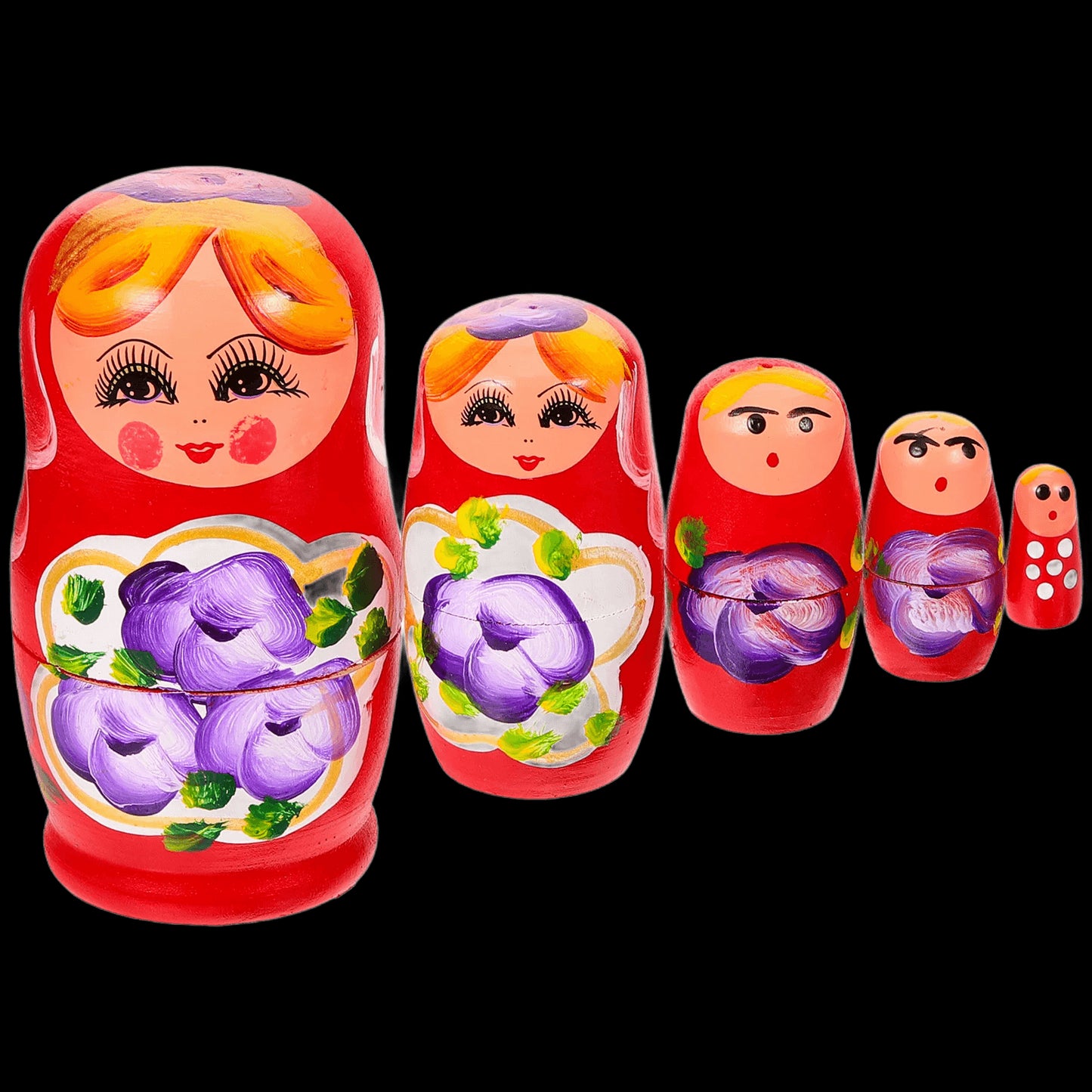 Matryoshka Wooden Handmade Toy Russian Traditional Nesting Dolls Gifts for Kids view