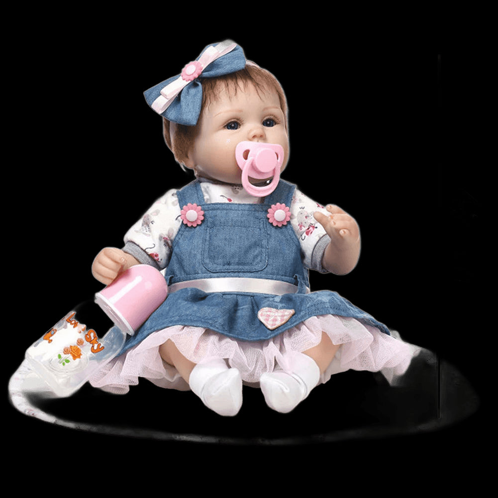 48cm Newborn Baby Reborn Doll Solid Silicone Reborn Dolls Kids Dolls Girls High Quality Collection Simulation Soft Playmate Toy view