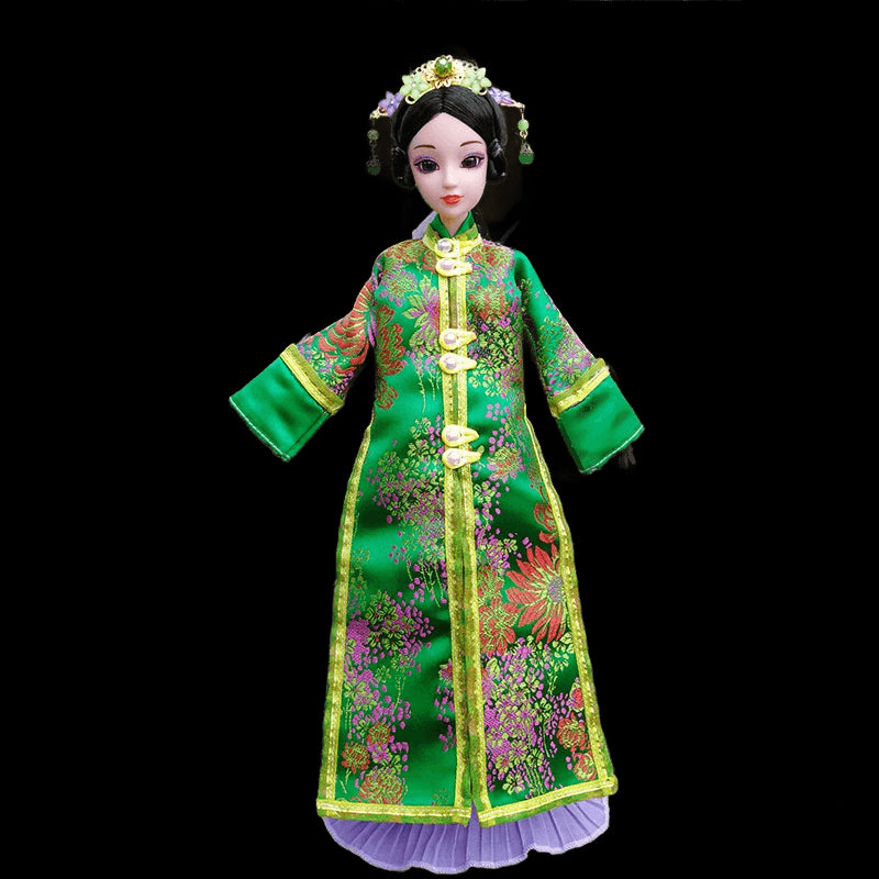 30cm Chinese Doll with Ancient Traditional Clothes Headdress Qing Dynasty Empress Princess Doll TV Character Dolls Toys for Girl view