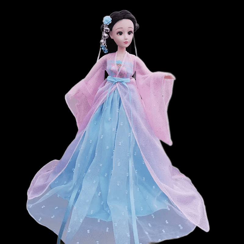 Chinese Traditional Hanfu Doll Princess Ancient Chinese Drama Figure 1/6 BJD Doll Headwear Accessories Ball Jointed Toy for Girl view