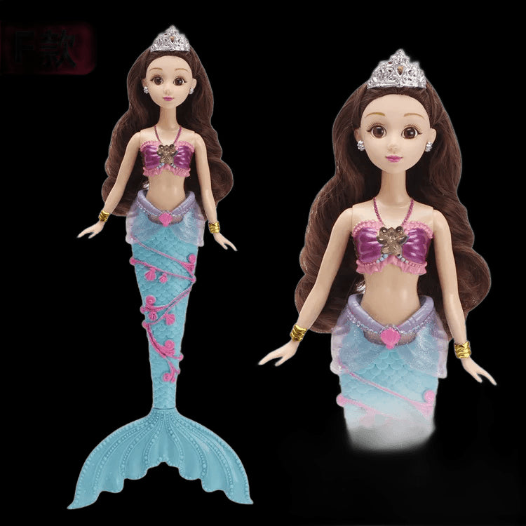 36cm New 3D Eye Mermaid Princess Doll Glowing Lights Music Mermaid Princess Toy Girl Birthday Gift view