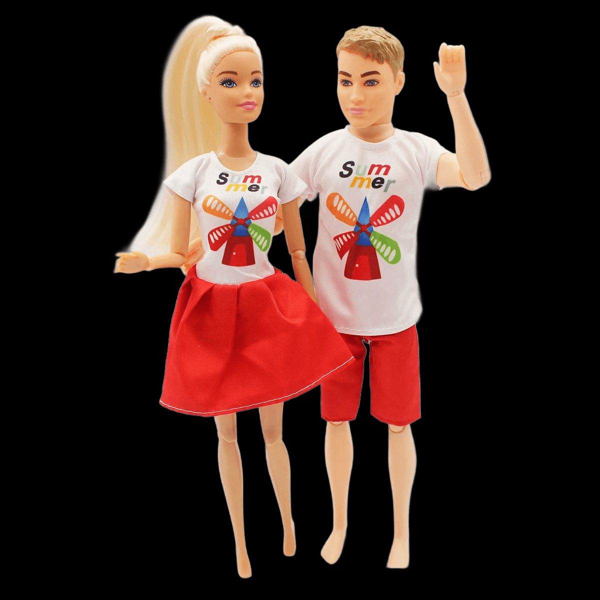 30cm Couple Doll Girlfriend & Boyfriend Ken Doll 1/6 Doll with Wheat Complexion Body Couple Outfit Parents Cosplay Toys Gifts view