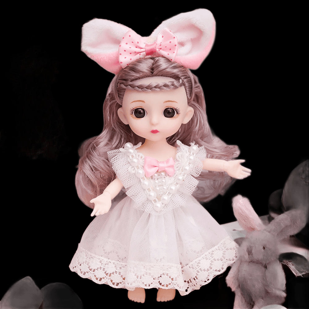 Scale 1:12 16cm Princess BJD Doll with Clothes and Shoes Movable 13 Joints Cute Sweet Face Lolita Girl Gift Child Toys for Kids view