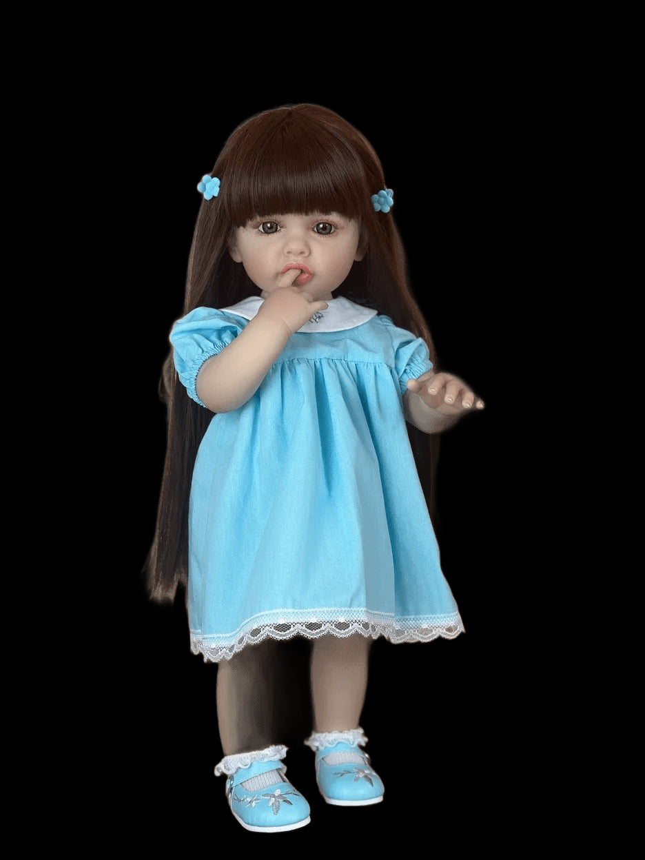 Baby Silicone Reborn Doll For Girls Princess Cute Bb Newborn Realistic Soft Mold Doll Kits Princess Cute Gift Toys for Kid 55cm view