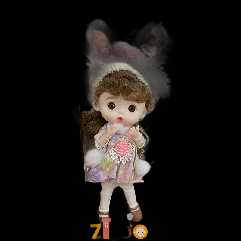 1/12 Bjd Doll Ob11 12cm Mini Dolls Princess Dress Up Cute Doll 20 Movable Joints Dolls for Girls Kids Munecas Toys Gifts Bjd Toy view